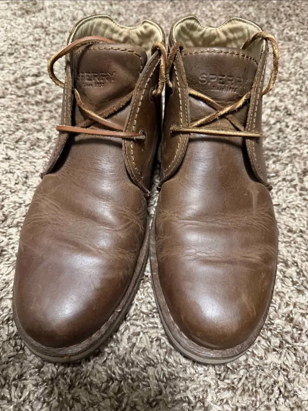 Sperry Men’s Light Brown Leather Chukka Boots